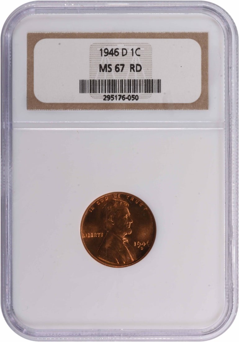 1946-D/ D Lincoln Cent RPM 4 MS67RD NGC: 1946-D/ D Lincoln Cent RPM 4 MS67RD NGC The 1946-D/ D Lincoln Cent RPM 4 MS67RD NGC is a highly graded uncirculated coin with a rich history, boasting a stunning MS67RD grade from the National Numisma