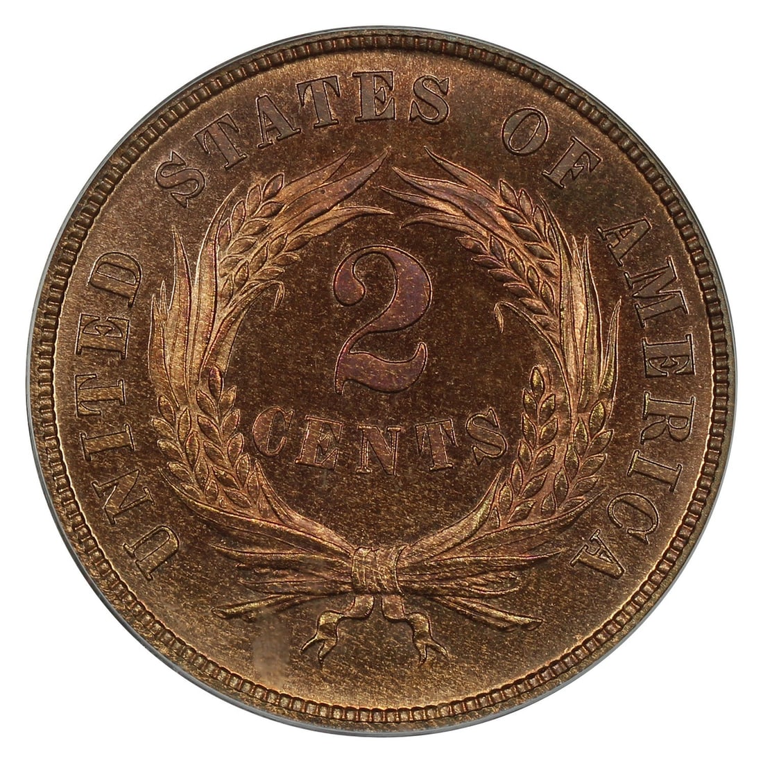 1872 2C PCGS/ CAC PR66RB - Two Cent - Important Proof - 4