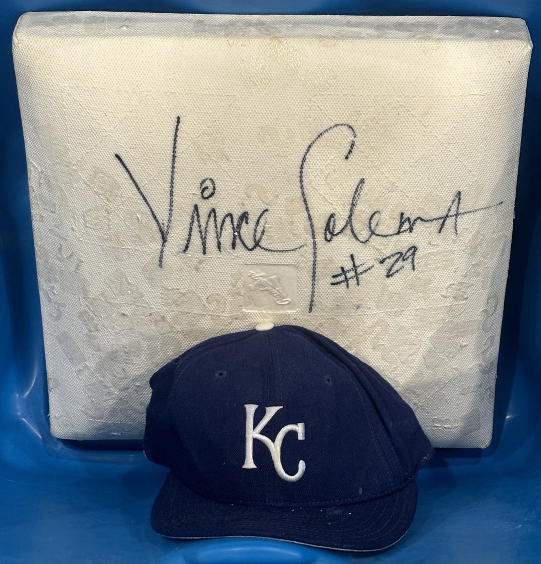 STOLEN BASE KC ROYALS BASE LEADER SIGNED HAT VINCE: STOLEN BASE KC ROYALS BASE LEADER SIGNED HAT VINCE Item Specifics: Sport: Baseball Player: Vince Coleman Signed: Yes Original/Reprint: Original Autograph Authentication: James Spence Authentication