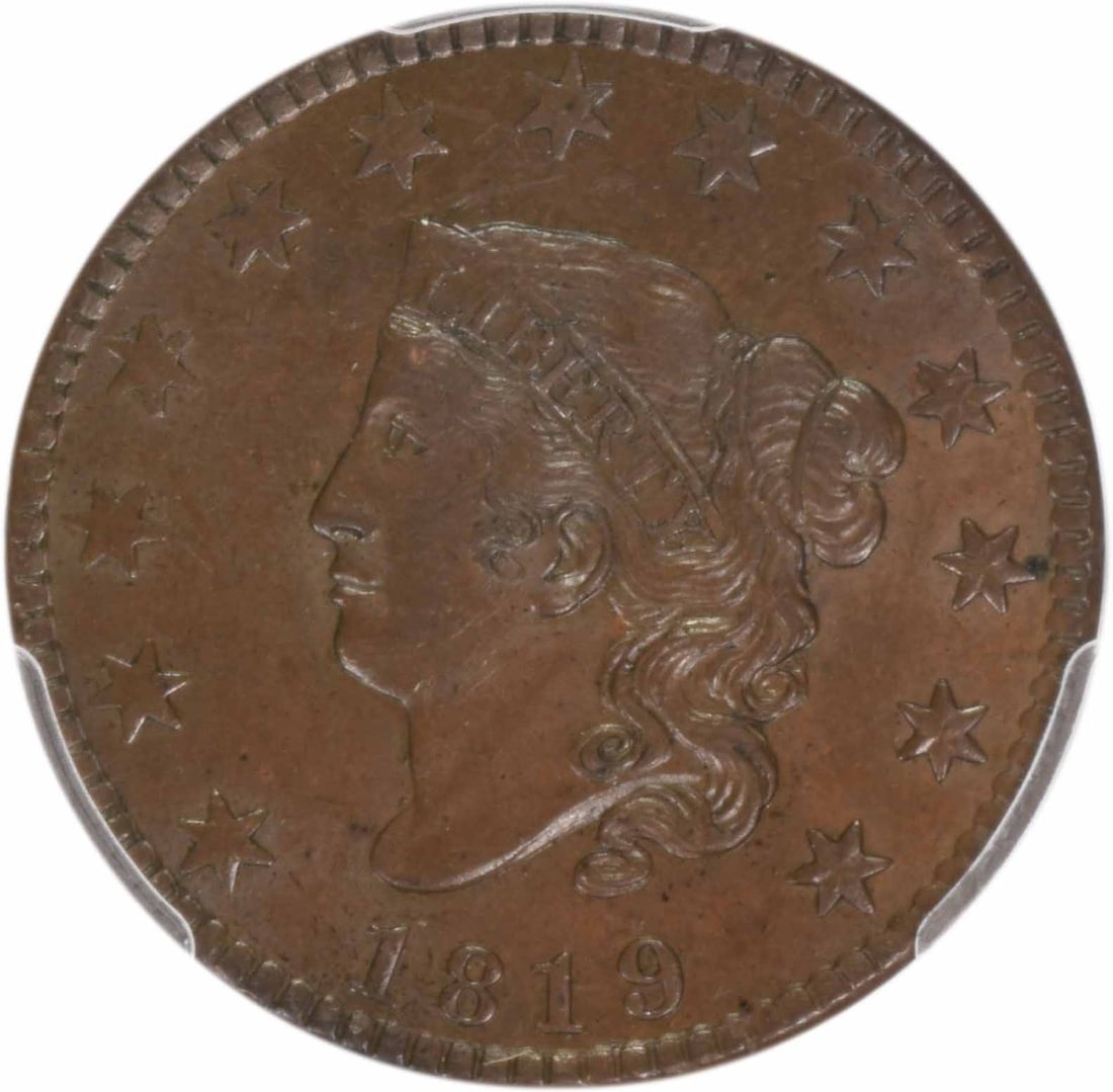 1819 Large Cent Small Date MS62BN PCGS - 2