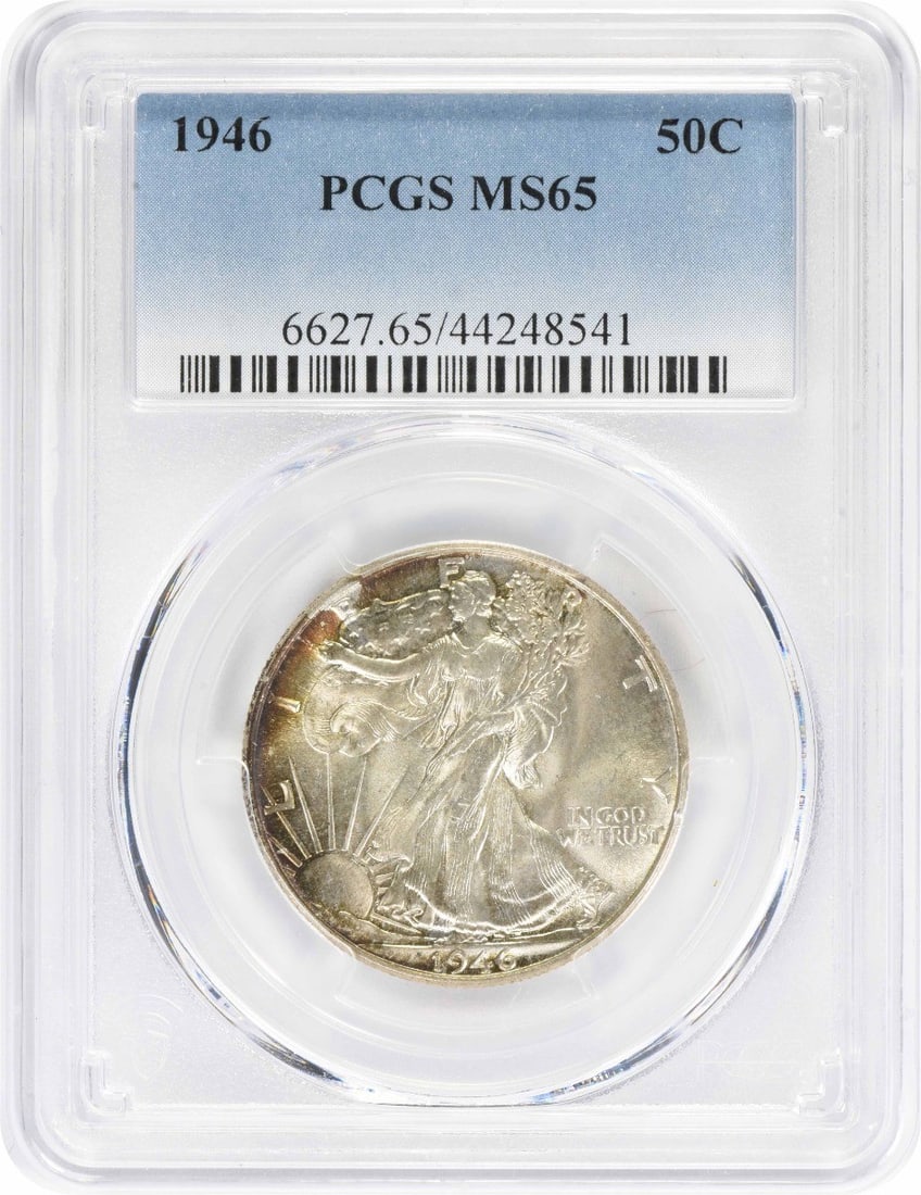 MS65 Liberty Half Dollar Walking Silver Dollar 1946: MS65 Liberty Half Dollar Walking Silver Dollar 1946 MS65 Liberty Half Dollar Walking Silver Dollar 1946 is a highly graded circulated/uncirculated coin from the Philadelphia mint, featuring the