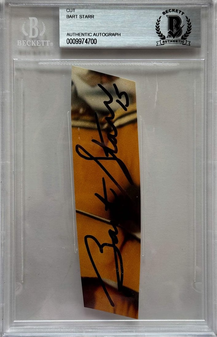 Cut Signature Autographed by Bart Starr (1 of 2)