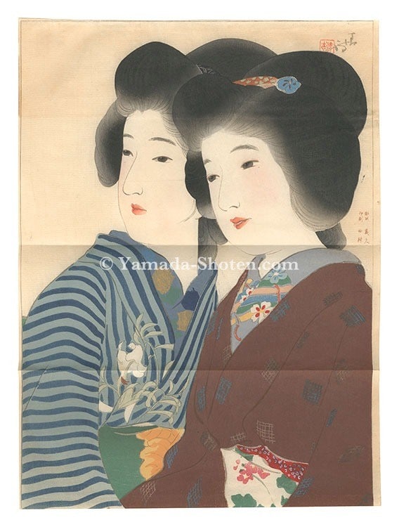 Kiyokata Kaburaki 1913 Woodblock Print Yuriko Art Frontispiece Kuchi e: Kiyokata Kaburaki 1913 Woodblock Print Yuriko Art Frontispiece Kuchi e Item Specifics: Artist: Kaburaki Kiyokata Subject: Bijin-ga Literary Illustration Material: Washi paper and ink Style: Japanese S