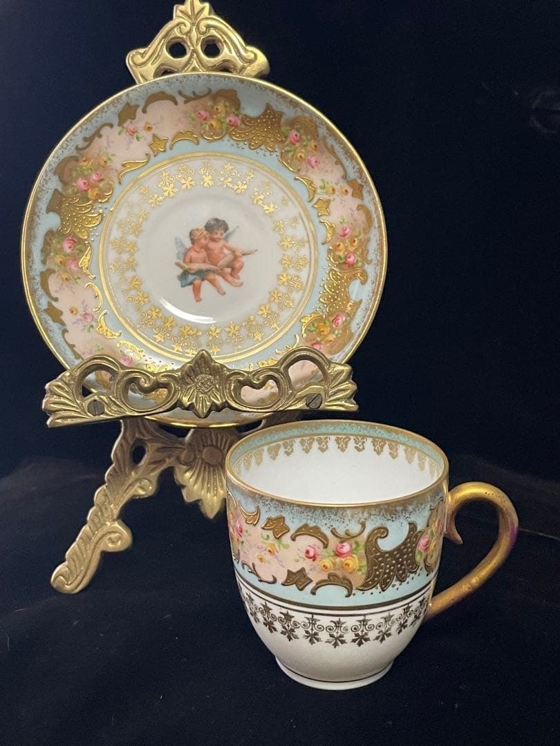 RARE COLLECTIBLE ROYAL VIENNA ANTIQUE DEMITASSE SAUCER PORCELAIN: RARE COLLECTIBLE ROYAL VIENNA ANTIQUE DEMITASSE SAUCER PORCELAIN Item Specifics: Occasion: All Occasions Color: Multicolor Set Includes: Cup & Saucer Set Vintage: Yes Design: Painted Brand: Royal Vien