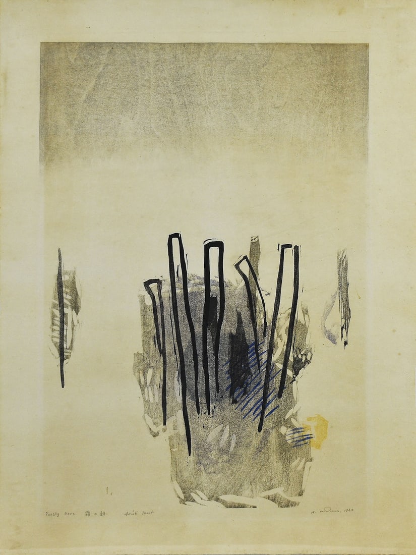 Frosty Morning Uchima AP Signed Artist 1962 Print Woodblock: Frosty Morning Uchima AP Signed Artist 1962 Print Woodblock Item Specifics: Artist: Ansei Uchima Subject: Abstract Landscape Material: Woodblock print on paper Style: Japanese Product Disclaimer: Plea