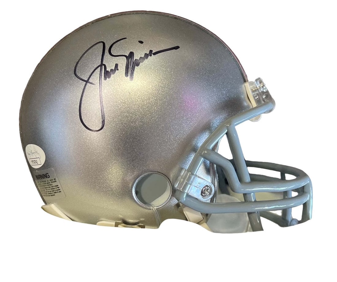 Jack Nicklaus Autographed Ohio State Buckeyes Mini Helmet (JSA): Jack Nicklaus Autographed Ohio State Buckeyes Mini Helmet (JSA) Autographed Ohio State Buckeyes Mini Helmet by Jack Nicklaus, certified by James Spence Authentication (JSA), is a unique piece of memor