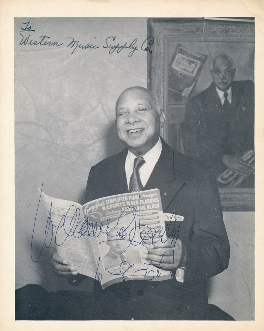 W.C. Handy Father of the Blues Signed/ Inscribed 8x10 B/ W Photo PSA/ DNA 165977: W.C. Handy Father of the Blues Signed/ Inscribed 8x10 B/ W Photo PSA/ DNA 165977 Item Specifics: Industry: Movies Original/Reproduction: Original Autograph Authentication: PSA/DNA Product Disclaimer: