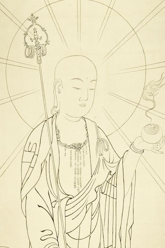 Reizei Tamechika Jizo and Six Bodhisattvas Sketch Japanese Antique Art Scroll: Reizei Tamechika Jizo and Six Bodhisattvas Sketch Japanese Antique Art Scroll Item Specifics: Artist: Reizei Tamechika Subject: Jizo and Six Bodhisattvas Material: Ink on Paper Style: Japanese Year Of