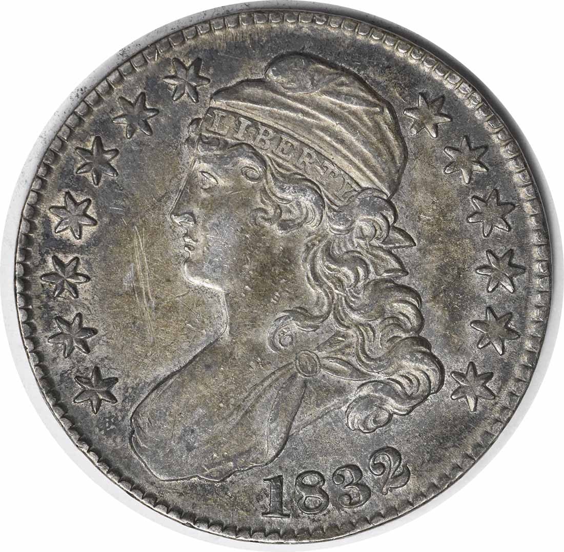Uncertified AU Small Letters Half Dollar 1832 Bust (1 of 2)