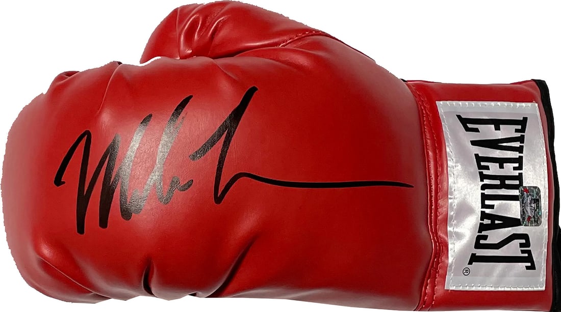 Red Glove Everlast Boxing Autographed By Mike Tyson: Red Glove Everlast Boxing Autographed By Mike Tyson Item Specifics: Brand: Fiterman Sports Group Mike Tyson Autographed Red Everlast Boxing Glove Signed in black sharpie across the front of the