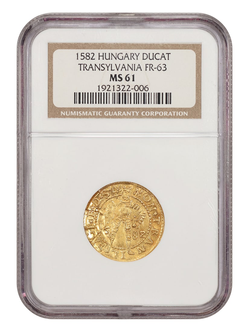 Hungary (Transylvania): 1582 1 Ducat NGC MS61 (FR-63) - 1 Ducat (1 of 4)