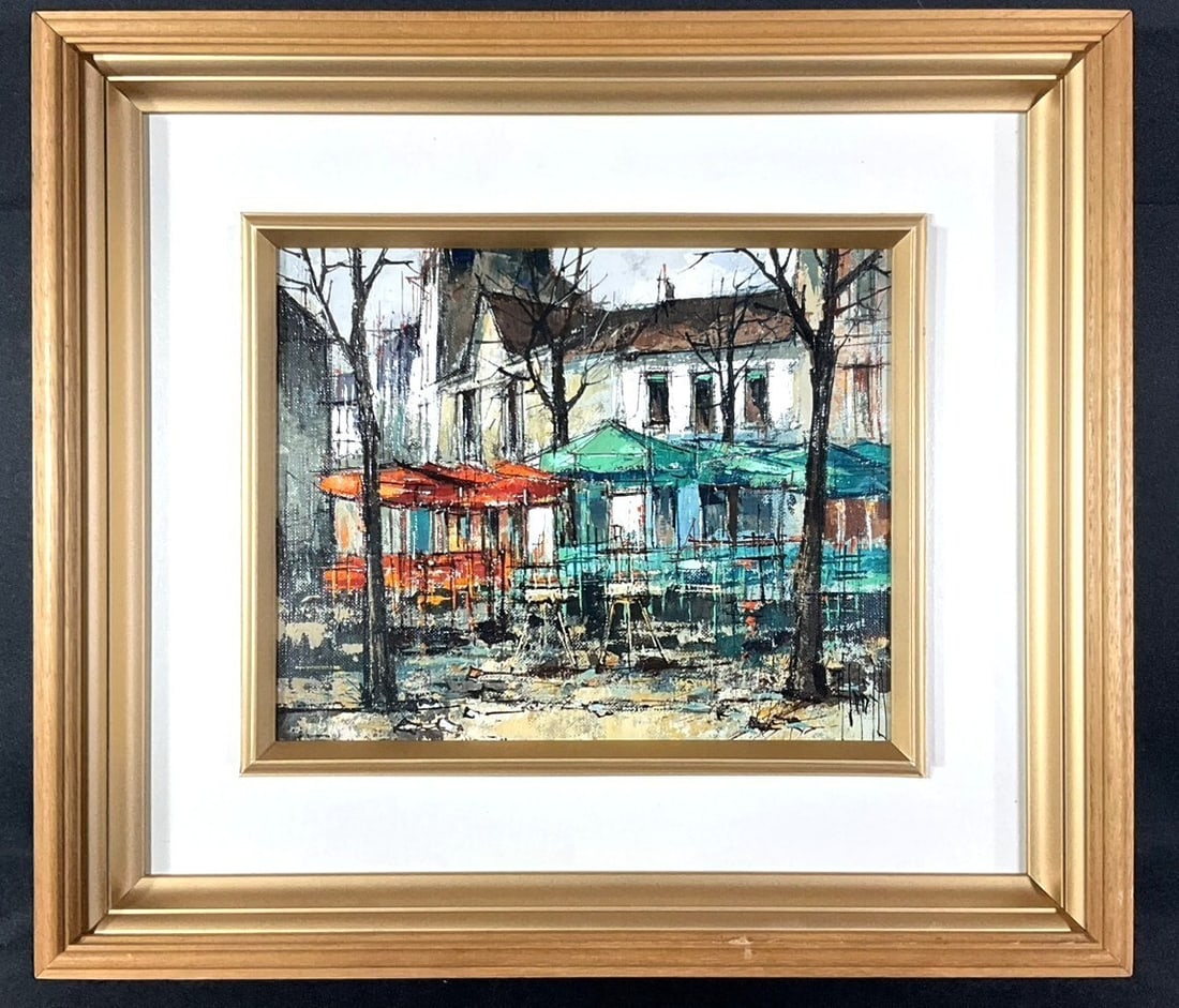 Aldo 1939 Paris Cafe Place du Tertre Original Oil Painting Italian Art: Aldo 1939 Paris Cafe Place du Tertre Original Oil Painting Italian Art Item Specifics: Unit Of Sale: Single Piece Artist: Aldo Signed By: Aldo Signed: Yes Size: Medium Material: Canvas Framing: Framed