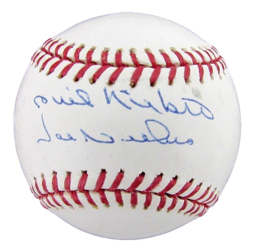 Phil Niekro HOF/ Joe Niekro Dual-autographed Rawlings OML Baseball JSA 183199: Phil Niekro HOF/ Joe Niekro Dual-autographed Rawlings OML Baseball JSA 183199 Item Specifics: Sport: Baseball Product: Ball Original/Reprint: Original Autograph Authentication: JSA Team: New York Yank