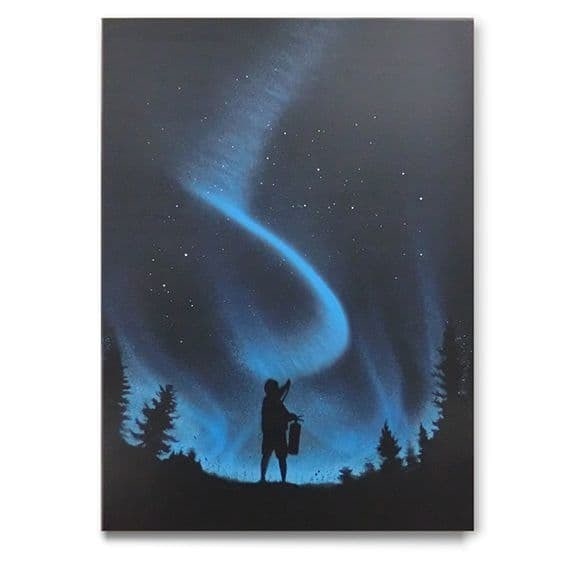 Northern Lights Art Signed Print Aurora Borealis 35 By John Doe (1 of 4)