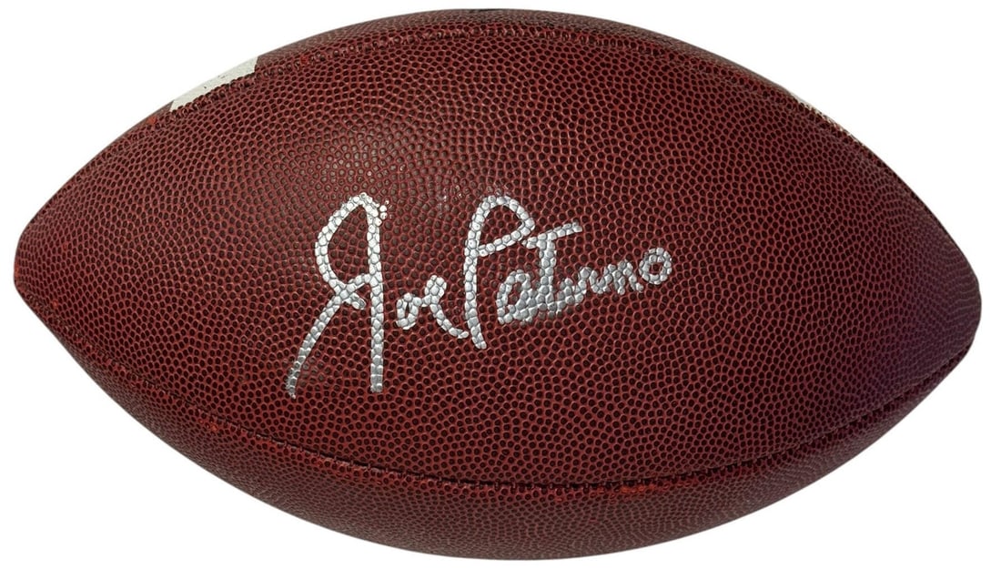 Paterno Penn State Joe Autographed Football Wilson NCAA: Paterno Penn State Joe Autographed Football Wilson NCAA Authentic Joe Paterno signed football by James Spence Authentication (JSA) features a silver sharpie signature on a genuine Wilson NCAA football