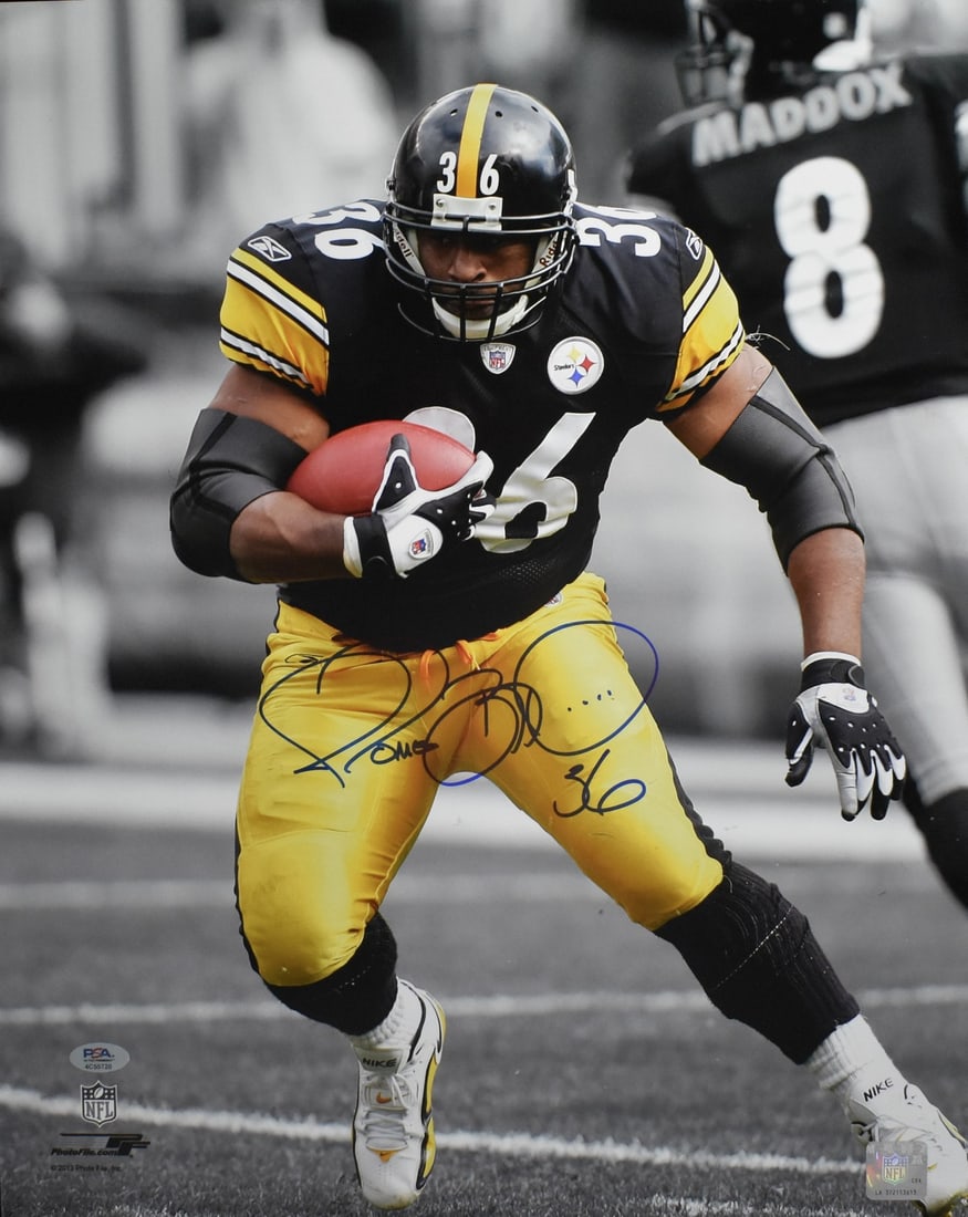 Jerome Bettis HOF Signed/ Auto 16x20 Photo Pittsburgh Steelers PSA/ DNA 207503: Jerome Bettis HOF Signed/ Auto 16x20 Photo Pittsburgh Steelers PSA/ DNA 207503 Item Specifics: Autograph Authentication: Professional Sports Authenticator (PSA) Original/Reprint: Original Product: Pho
