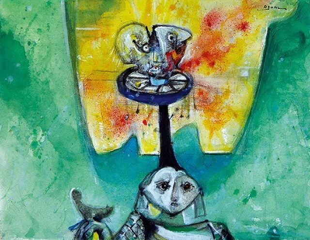 Salome Original Jiro Framed Painting Japanese Surrealism Expressionism: Salome Original Jiro Framed Painting Japanese Surrealism Expressionism Item Specifics: Artist: Jiro Oyamada Subject: Salome Material: Mixed Media on Paper Style: Japanese Year Of Production: 2010 Prod