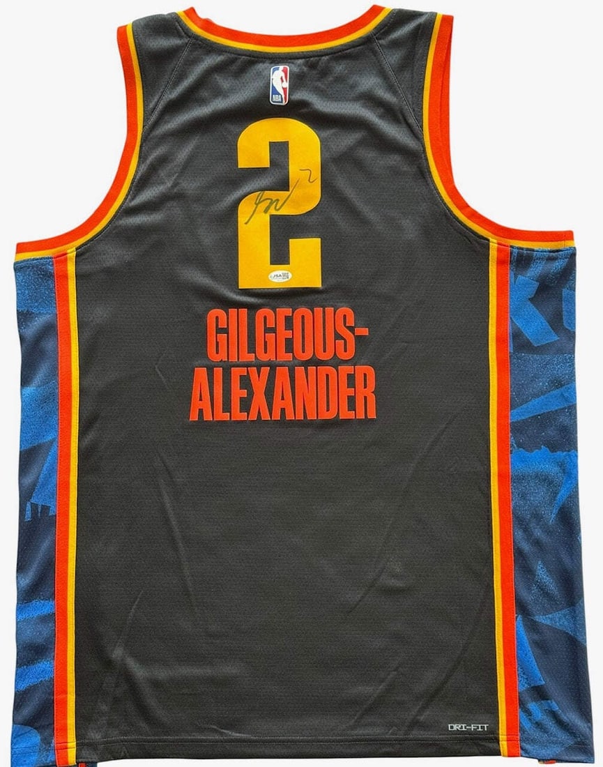 Nike City Edition Swingman Jersey Signed Shai Gilgeous-Alexander: Nike City Edition Swingman Jersey Signed Shai Gilgeous-Alexander Item Specifics: Brand: James Spence Authentication (JSA) Shai Gilgeous-Alexander Signed Oklahoma City Nike City Edition Swingman Jersey