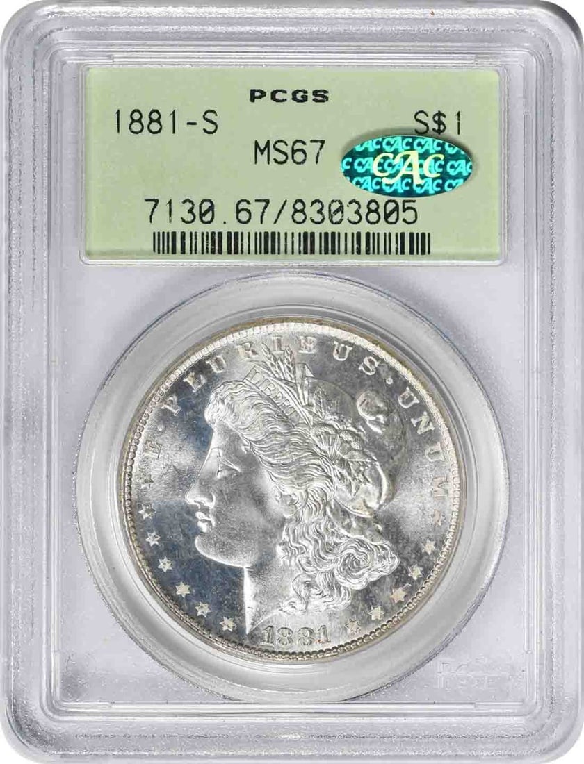 Morgan Silver Dollar MS67 1881-S PCGS OGH (1 of 3)