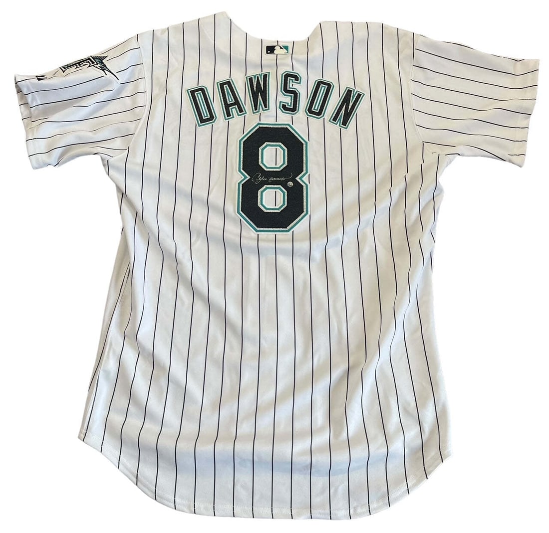 Andre Dawson Autographed Florida Marlins Game Model Authentic Jersey (MLB) (1 of 4)