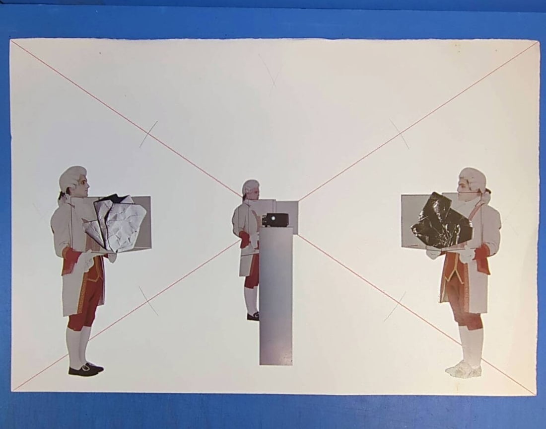 Giulio Paolini "The Triumph of Representation" 1986 Mixed Media Collage Italy: Giulio Paolini "The Triumph of Representation" 1986 Mixed Media Collage Italy Item Specifics: Materials Sourced From: Italy Unit Of Sale: Single Piece Artist: Giulio Paolini Signed By: Giulio Paolini 