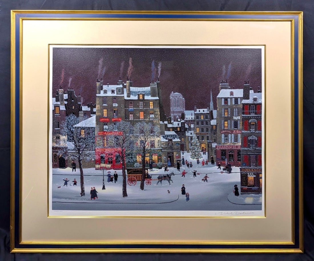 Michel Delacroix Vacances de Noel Signed Serigraph 85/ 200 Framed: Michel Delacroix Vacances de Noel Signed Serigraph 85/ 200 Framed Item Specifics: Unit Of Sale: Single Piece Artist: Michel Delacroix Signed By: Michel Delacroix Image Orientation: Landscape Signed: Y