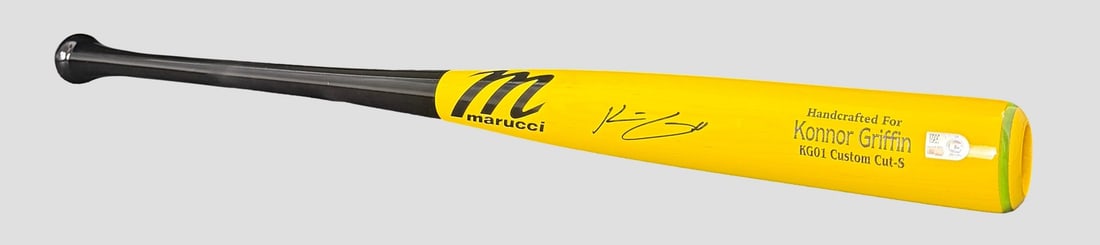 Pirates MLB Signed Custom Baseball Bat Marucci KG01 Auto Konnor Griffin (1 of 7)