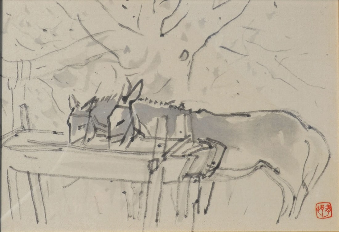 Maeda Seison Framed Sketch Chinese Donkey Japanese Art Nihonga: Maeda Seison Framed Sketch Chinese Donkey Japanese Art Nihonga Item Specifics: Artist: Maeda Seison Subject: Chinese Donkey Material: Ink and Paper Style: Japanese Year Of Production: 2010 Product