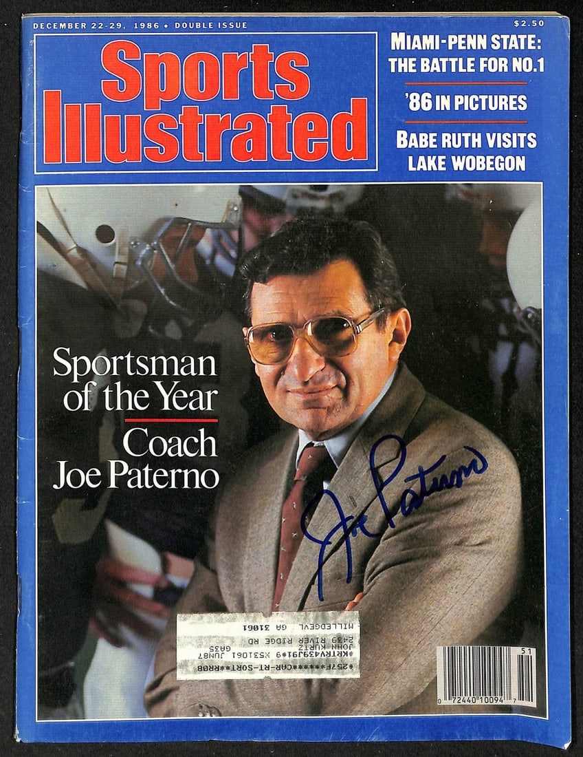 Joe Paterno Penn State Signed/ Auto 1986 Sports Illustrated PSA/ DNA: Joe Paterno Penn State Signed/ Auto 1986 Sports Illustrated PSA/ DNA Item Specifics: Original/Reprint: Original Product: Magazine Sport: Football Product Disclaimer: Not affiliated with any team or le