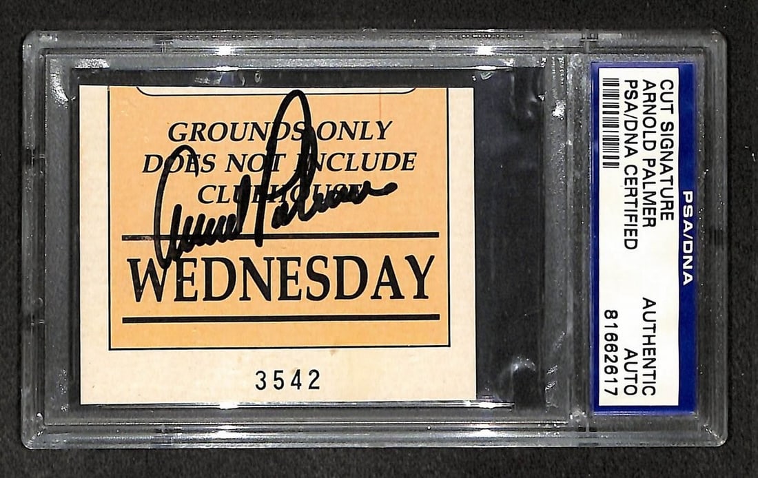 Arnold Palmer Signed/ Autographed Ticket Cut Signature Golf HOF PSA/ DNA 210755 (1 of 2)