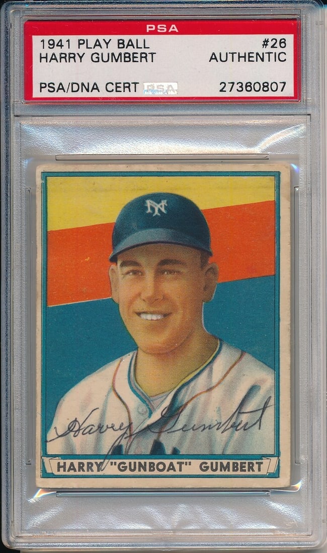 1941 Play Ball #26 Harry Gumbert NY Giants Signed/ Autographed PSA/ DNA 149587 (1 of 2)