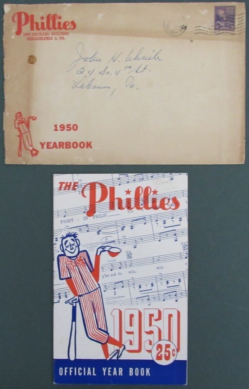 1950 Philadelphia Phillies Year Book/ Media Guide with Mailing Envelope 188425 (1 of 5)