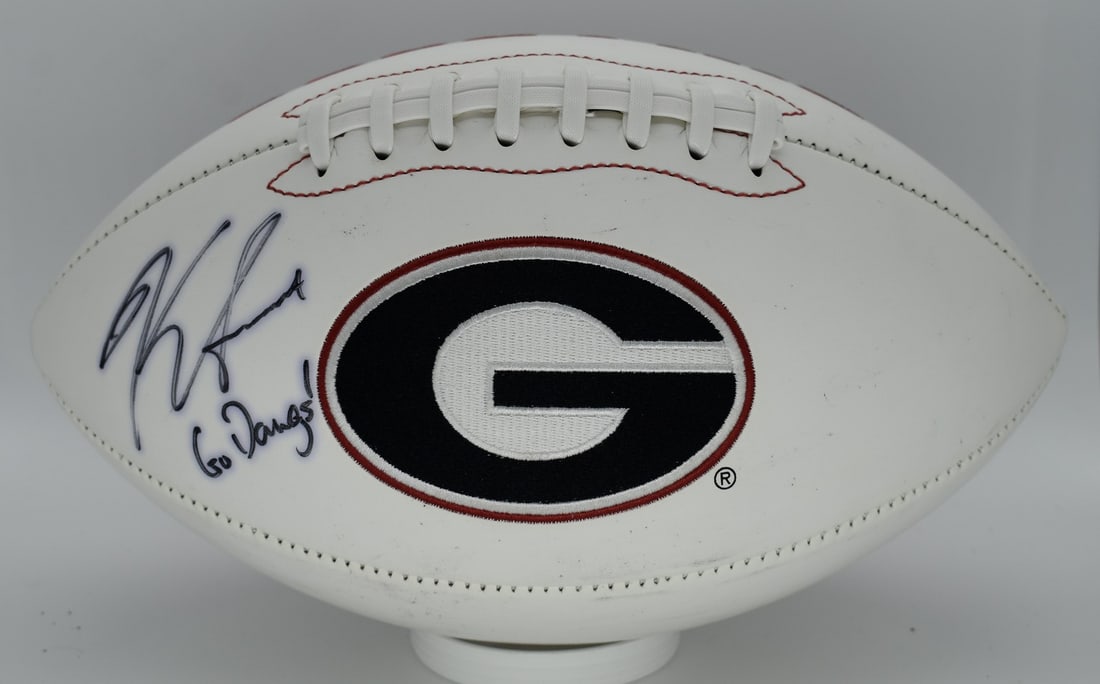 Kirby Smart Signed/ Autographed Georgia Bulldogs Logo Football BAS 212316: Kirby Smart Signed/ Autographed Georgia Bulldogs Logo Football BAS 212316 Signed by Kirby, this Georgia Bulldogs logo football features a unique autograph that adds a touch of sports memorabilia to an