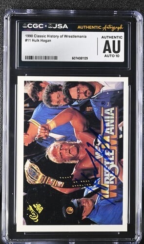 1990 Classic Hulk Hogan CGC x JSA Auth Signed/ Auto WWF Wrestling Card BA202249 (1 of 2)