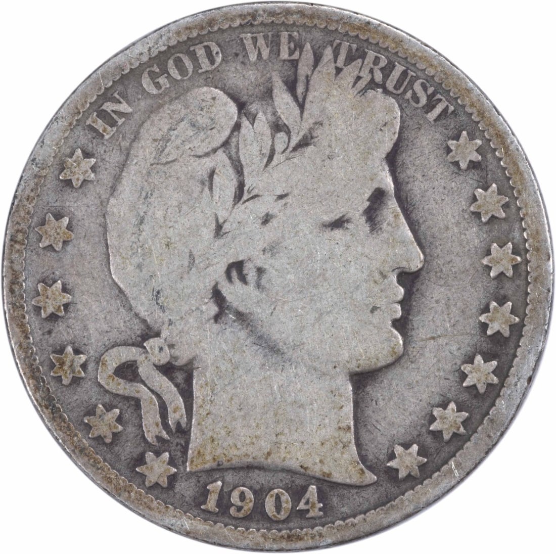 Silver Half Dollar 1904-S VG Uncertified Barber: Silver Half Dollar 1904-S VG Uncertified Barber The 1904-S VG Uncertified Barber half dollar boasts a rich history, featuring a VG grade and a striking silver finish. This circulated coin is a rare ex