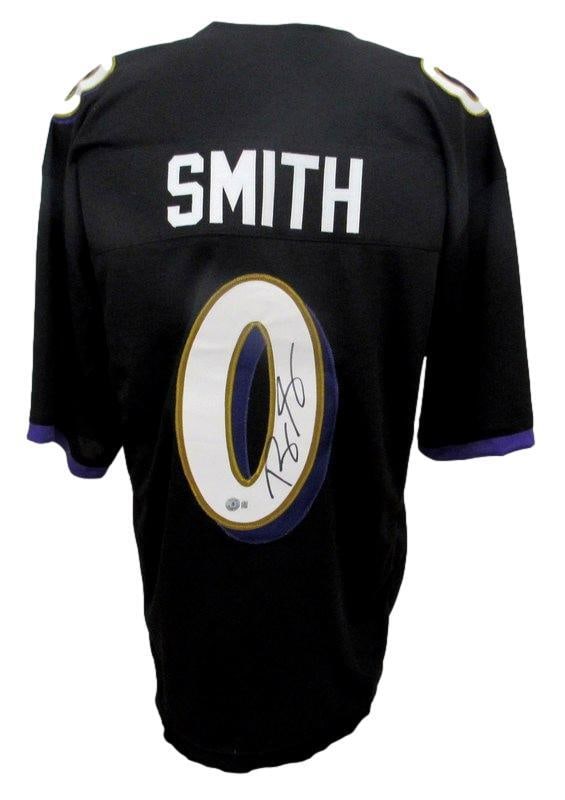 Custom Autographed Football Jersey Roquan Smith Baltimore Ravens Beckett 180353 (1 of 5)