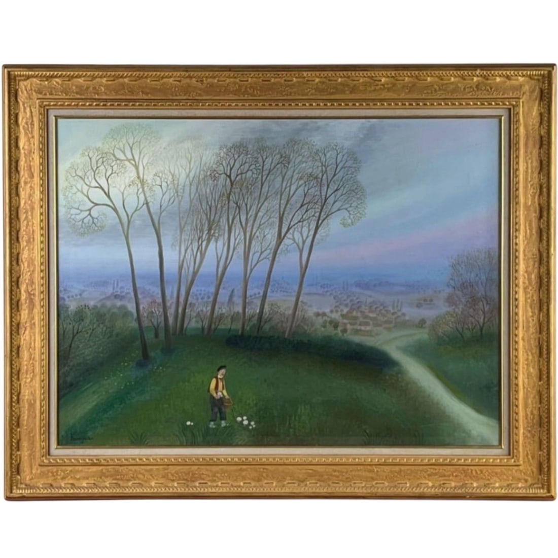 Sunday in Countryside Painting Oil Naive Art France P25 (1 of 10)