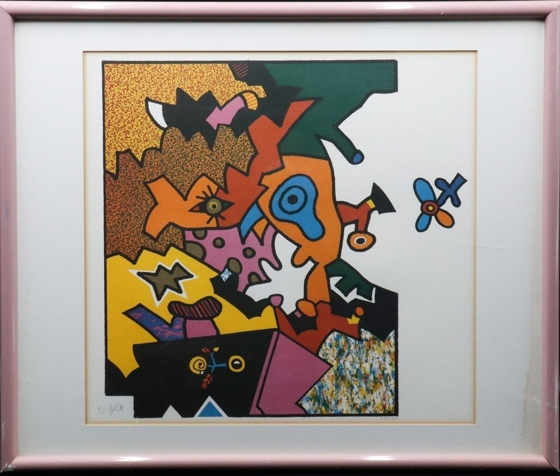 Otmar Alt Colorful Lithograph Signed Pop Abstract German Art 6/ 1100 (1 of 10)