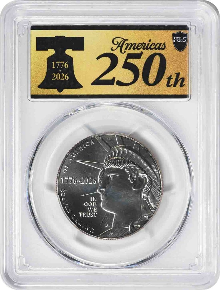 2026-D Enduring Liberty Half Dollar 1776-2026 MS67 FDOI PCGS Anniv Label: 2026-D Enduring Liberty Half Dollar 1776-2026 MS67 FDOI PCGS Anniv Label The 2026-D Enduring Liberty Half Dollar is a commemorative coin featuring a design that honors the 250th anniversary of the sig