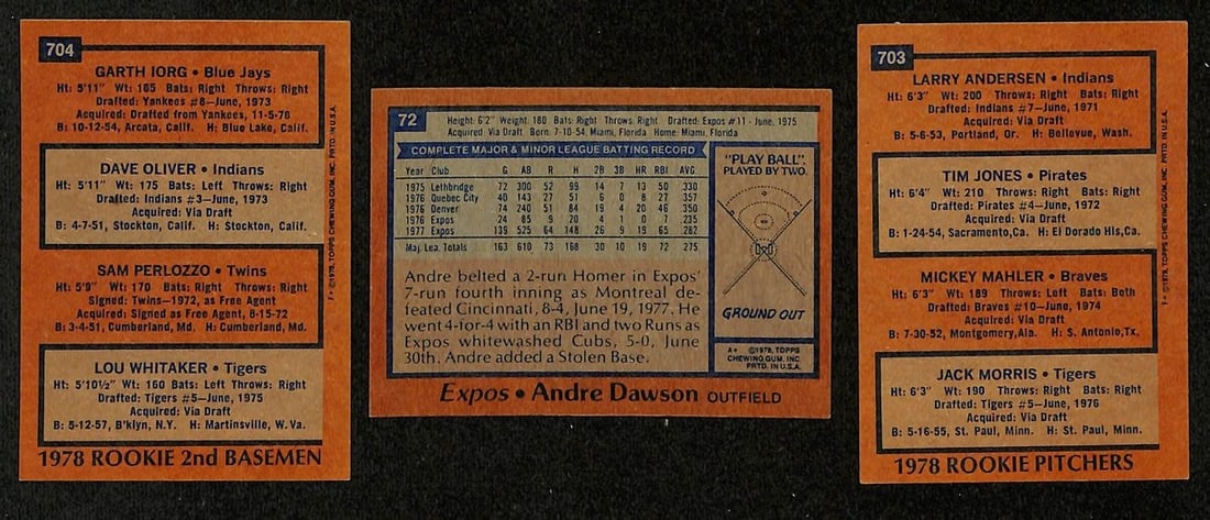Baseball Complete Set Murray Ryan Schmidt RC Topps 1978 - 4