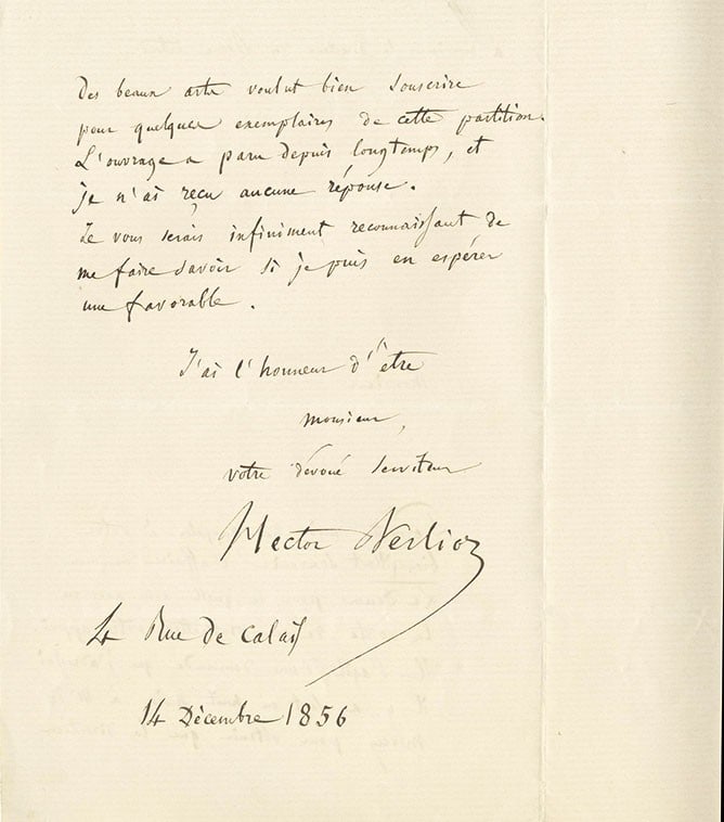Berlioz Romantic French Composer Signed Letter Autograph ALS Pages Hector (1 of 1)