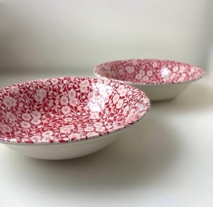 Burleigh Red Calico Deep Plate Bowl 7.9in Set Of 2 Rare England Tableware: Burleigh Red Calico Deep Plate Bowl 7.9in Set Of 2 Rare England Tableware Item Specifics: Origin: England Antique: No Pattern: Calico Shape: Round Occasion: All Occasions Color: Red Material: Ceramic 