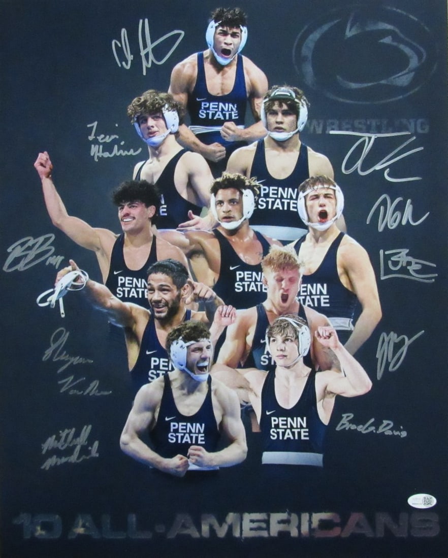 Penn State Wrestling All American 16x20 Photo Autographed by 10 196509: Penn State Wrestling All American 16x20 Photo Autographed by 10 196509 Item Specifics: Autograph Authentication: James Spence Authentication (JSA) Original/Reprint: Original Product: Photo Sport: