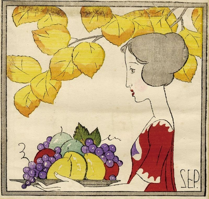 Autumn Authentic Japanese Art Woodblock Print No Takehisa Yumeji (1 of 1)