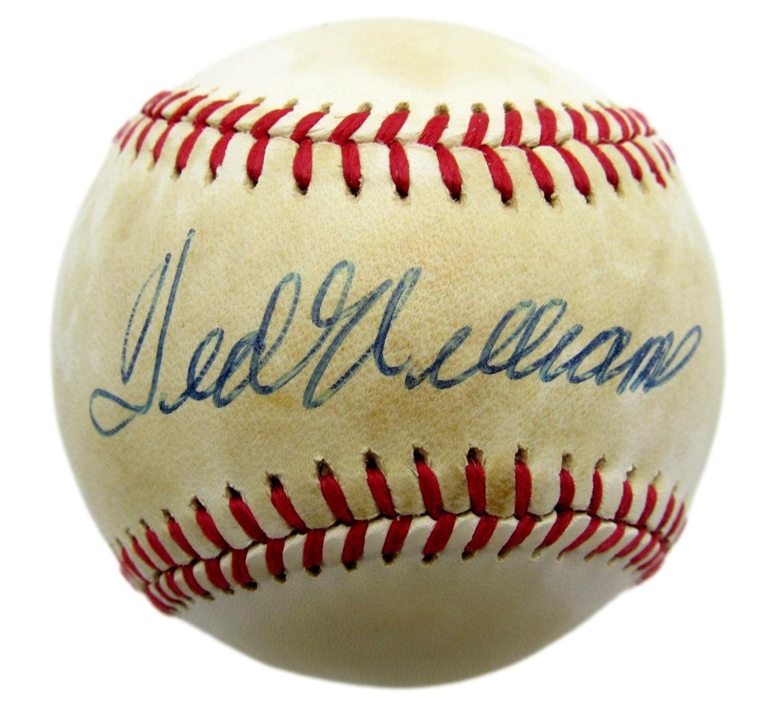 Ted Williams HOF Signed Auto OAL Baseball Boston Red Sox PSA DNA 209930 (1 of 5)