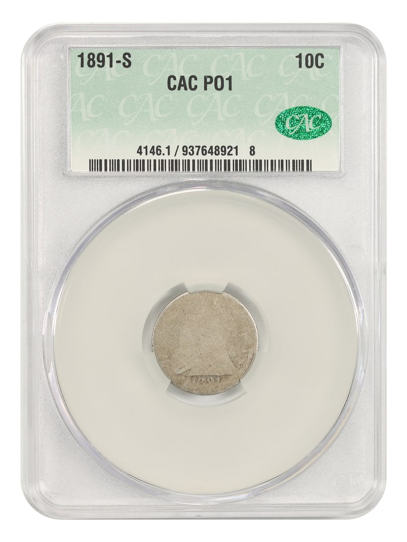 1891-S 10C CACG Poor 01 - Liberty Seated Dime: 1891-S 10C CACG Poor 01 - Liberty Seated Dime Item Specifics: Denomination: 10C Year: 1891 Mint Location: San Francisco Circulated/Uncirculated: Circulated Certification: CACG Certification Number: 93
