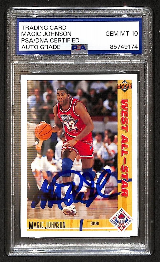 Magic Johnson 1991-92 Upper Deck Signed/ Autographed Card #57 PSA/ DNA 10 BA206376 (1 of 2)