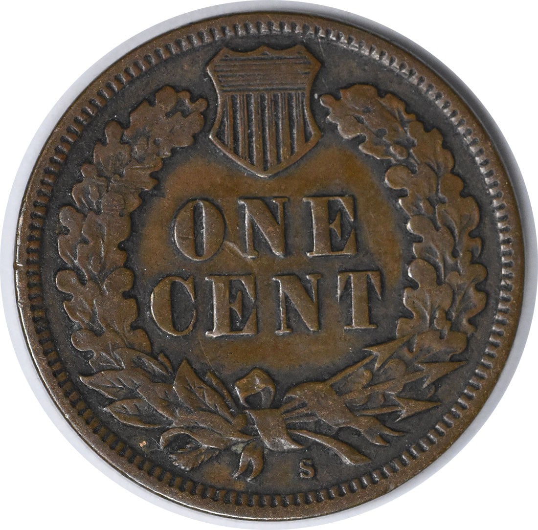 Uncertified 1908-S Indian Cent VF - 2