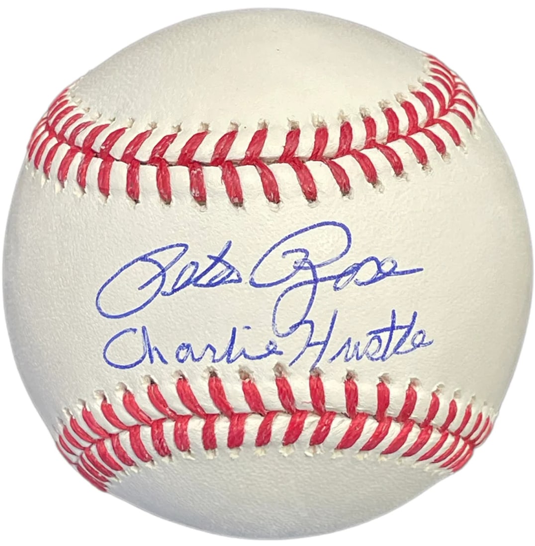 Pete Rose Official Major League Baseball Autographed Charlie Hustle JSA: Pete Rose Official Major League Baseball Autographed Charlie Hustle JSA Item Specifics: Brand: James Spence Authentication (JSA) Pete Rose "Charlie Hustle" Autographed Official Major League Baseball I