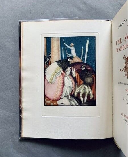 CASANOVA DE SEINGALT Une Aventure d'Amour a Venise - Illustrated by Gerda Wegner: CASANOVA DE SEINGALT Une Aventure d'Amour a Venise - Illustrated by Gerda Wegner Item Specifics: Binding: Leather Place Of Publication: France Publisher: Georges Briffaut Subject: Illustrated Year Pri